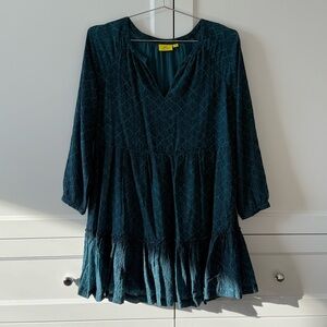 Roberta Roller Rabbit Teal Mini Dress
